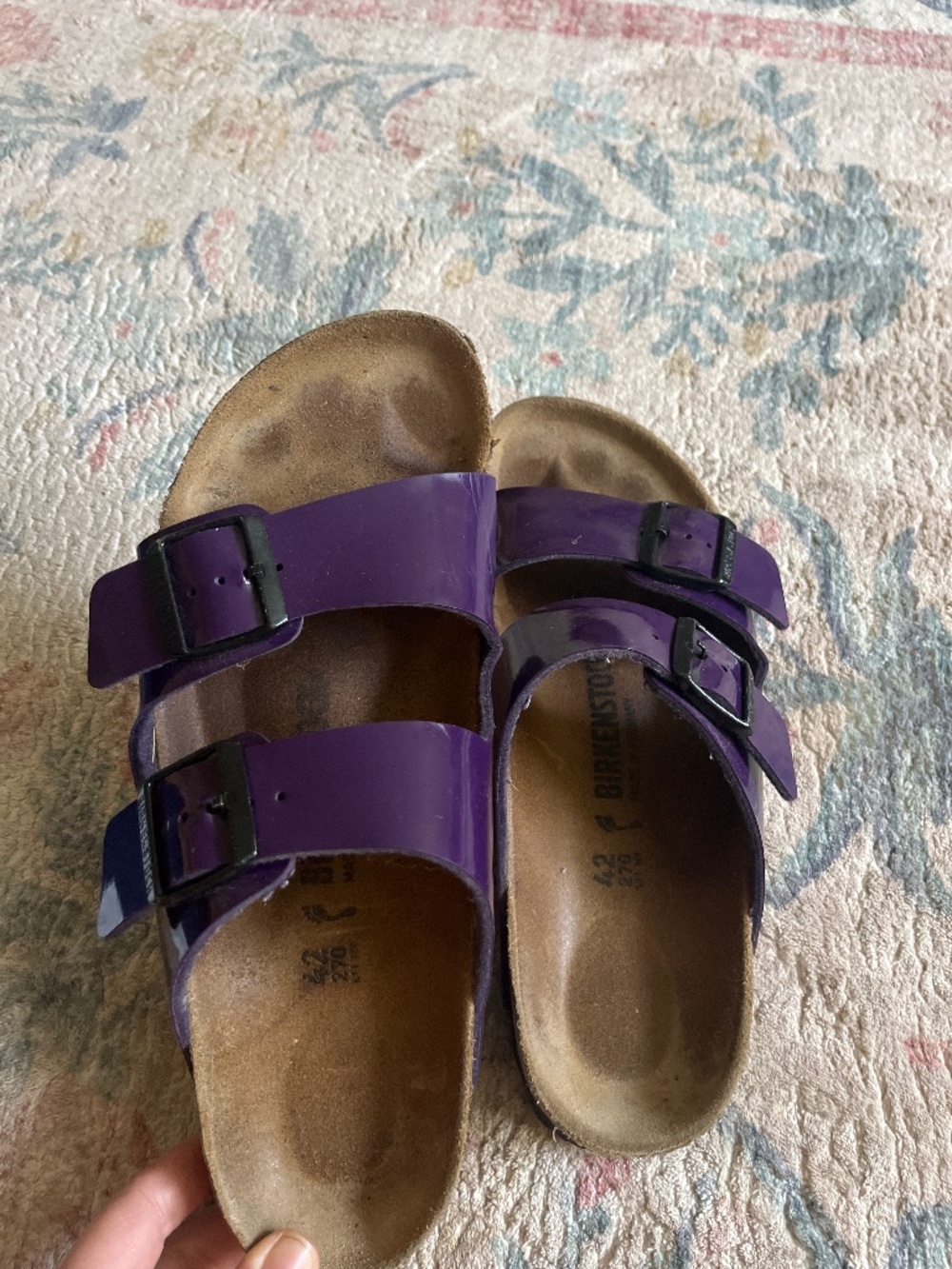 Birkenstock 42 Patent Plum Purple Arizona Sandals